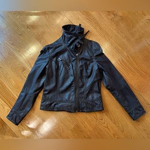 Size 10 Black Leather ALL SAINTS jacket
